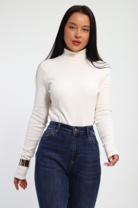 Водолазка женская №32103 рибана (р-ры: 44-58) кремовый