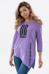 Туника женская №057907 "Т-хвост" кулирка (р-ры: 46-60) сиреневый