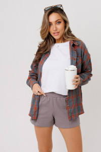 Шорты женские Ш17 футер 2-х нитка пенье (последний размер) светло-серый 50