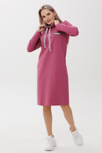 Платье женское П120/1 футер с лайкрой (последний размер) брусничный 52,58
