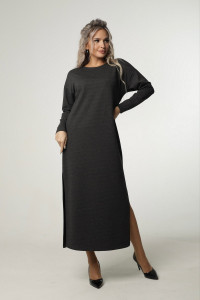 Платье женское П169 футер с лайкрой (последний размер) антрацит 44,50,52,56,58