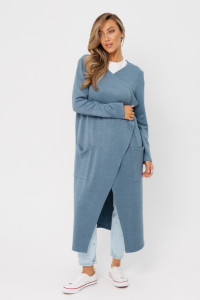 Кардиган женский Ка03 евроангора (последний размер) индиго 54