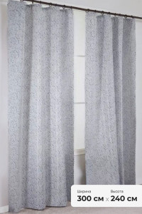 Шторы жаккард №5730 серый (последний размер) 2 шт.