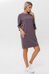 Платье женское П187 нейлон (последний размер) серо-лиловый 54
