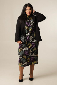 Платье женское П171 футер с лайкрой (последний размер) сирень 50