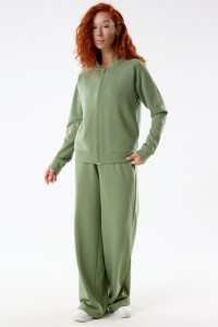 Костюм двойка женский "Грация Х" футер 3-х нитка петля (последний размер) олива 56