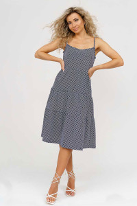 Сарафан женский 1495/1 кулирка (последний размер) синий-белый 44,56