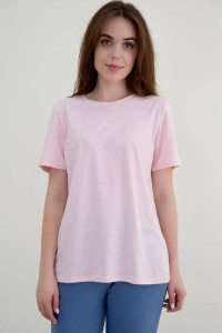 Футболка женская "Базовая Р" кулирка (последний размер) розовый 52