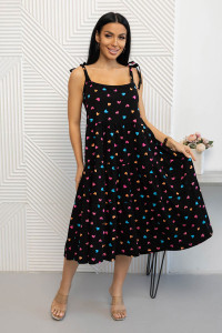 Сарафан женский 1495/11 кулирка (последний размер) черный 50,52