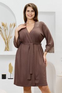 Халат женский "Джара-3" вискоза (р-ры: 46-60) коричневый