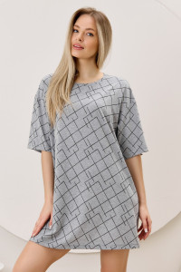 Туника женская "Каперс-1" кулирка меланж (р-ры: 44-54) серый