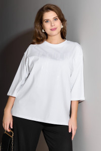 Футболка женская "Майна-1" кулирка с лайкрой (р-ры: 50-64) белый