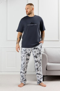 Костюм двойка мужской "Олимп-3" кулирка (р-ры: 48-58) графитовый