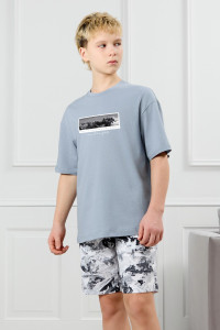 Костюм двойка детский "Олимп-2" кулирка (р-ры: 128-170) серый