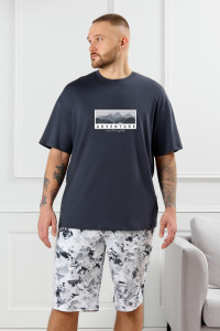 Костюм двойка мужской "Олимп-4" кулирка (р-ры: 48-58) графитовый