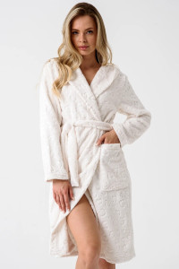 Халат женский "Пушистик" 2347-Эф экстрасофт (последний размер) белый 44