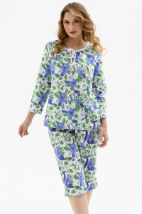 Пижама женская 2011-Ф "Фланель"" фланель (последний размер) синий 48