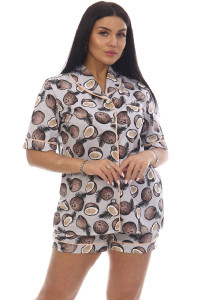 Пижама женская ПЖ-18 кулирка (последний размер) серый 54