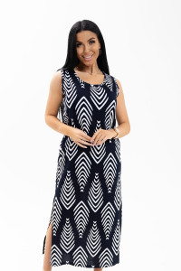 Сарафан женский Л 038/20 кулирка (последний размер) темно-синий-белый 44,52,58