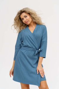 Халат женский 1595/2 лапша (последний размер) индиго 54