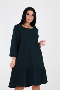 Платье женское 1811/1 креп (последний размер) изумруд 60