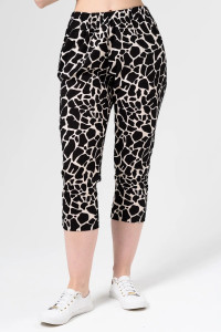 Бриджи женские "Виола" 1909-К кулирка (последний размер) черно-бежевый 50