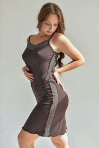 Сорочка женская 1960-Ви вискоза (последний размер) какао 48