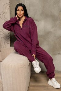 Костюм двойка женский 2079/3 флис (последний размер) сиреневый 52