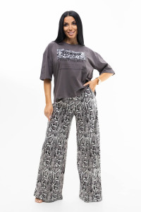 Костюм двойка женский 2031 кулирка (последний размер) серый темный 48