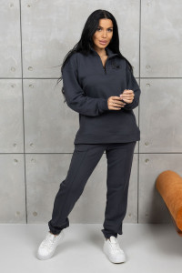 Костюм двойка женский 2037/2 футер 3-х нитка петля (р-ры: 44-58) фуме