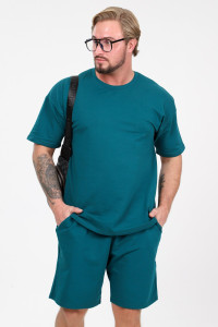 Костюм двойка мужской 1677/3 футер (р-ры: 48-58) петроль