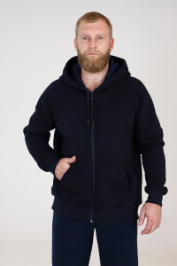 Толстовка мужская ТлФ-377 футер с начесом (р-ры: 48-58) т.син.