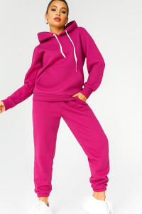 Костюм двойка женский КС-059ФРН/ФКС футер 3-нитка с начесом (р-ры: 44-58) фуксия