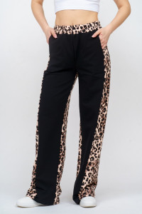 Брюки женские 986 "Леопард" футер с лайкрой (р-ры: 44-54)