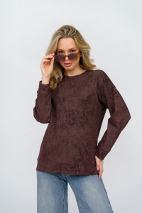 Свитшот женский 985 футер с лайкрой (р-ры: 44-58) шоколад винтаж