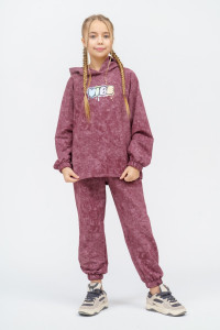 Костюм двойка детский 966Д футер 2-х нитка пенье винтаж (р-ры: 28-44) марсал винтаж