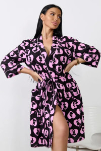 Халат женский "Виктория" 1365-1 кулирка (р-ры: 46-52) заяц