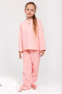 Пижама детская "Стеша" КД-13 футер с начёсом (р-ры: 116-134) розовый