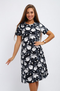 Платье женское №240.1 кулирка (р-ры: 48-62) синий