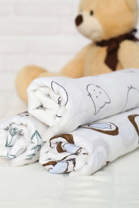 Пеленка для новорожденных муслин 049115 белый - набор 3 шт.