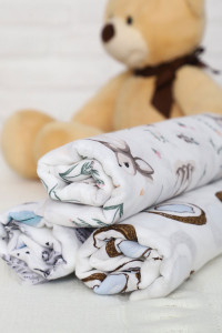 Пеленка для новорожденных муслин 049115 кокос - набор 3 шт.