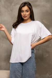 Футболка женская 2159 вискоза (р-ры: 48-58) белый