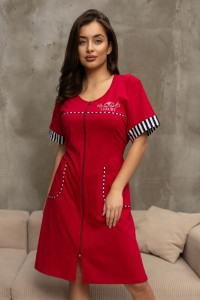 Халат женский 2119 кулирка (р-ры: 48-62) бордовый