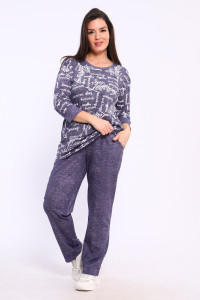 Костюм двойка женский КБЖ0050 кулирка (р-ры: 2XL-9XL) джинс