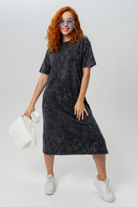 Платье женское №14406/1 кулирка с лайкрой (р-ры: 44-62) черный варенка