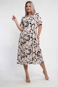 Платье женское №066 кулирка (р-ры: 48-66) бежевый