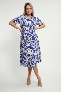 Платье женское №066 кулирка (р-ры: 48-66) голубой