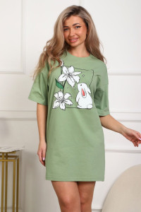 Туника женская №29532 кулирка (р-ры: 46-56) оливковый