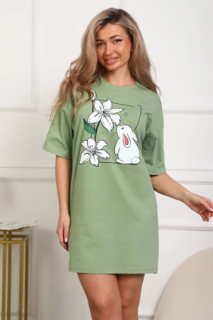 Туника женская №29532 кулирка (р-ры: 46-56) оливковый