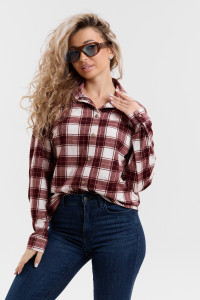 Рубашка женская №36995 кулирка (р-ры: 46-56) коричневый